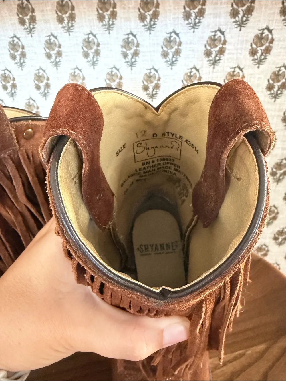 Fringe Suede children’s Shyanne (bootbarn) Size 12 Western Ankle Boots - Brown